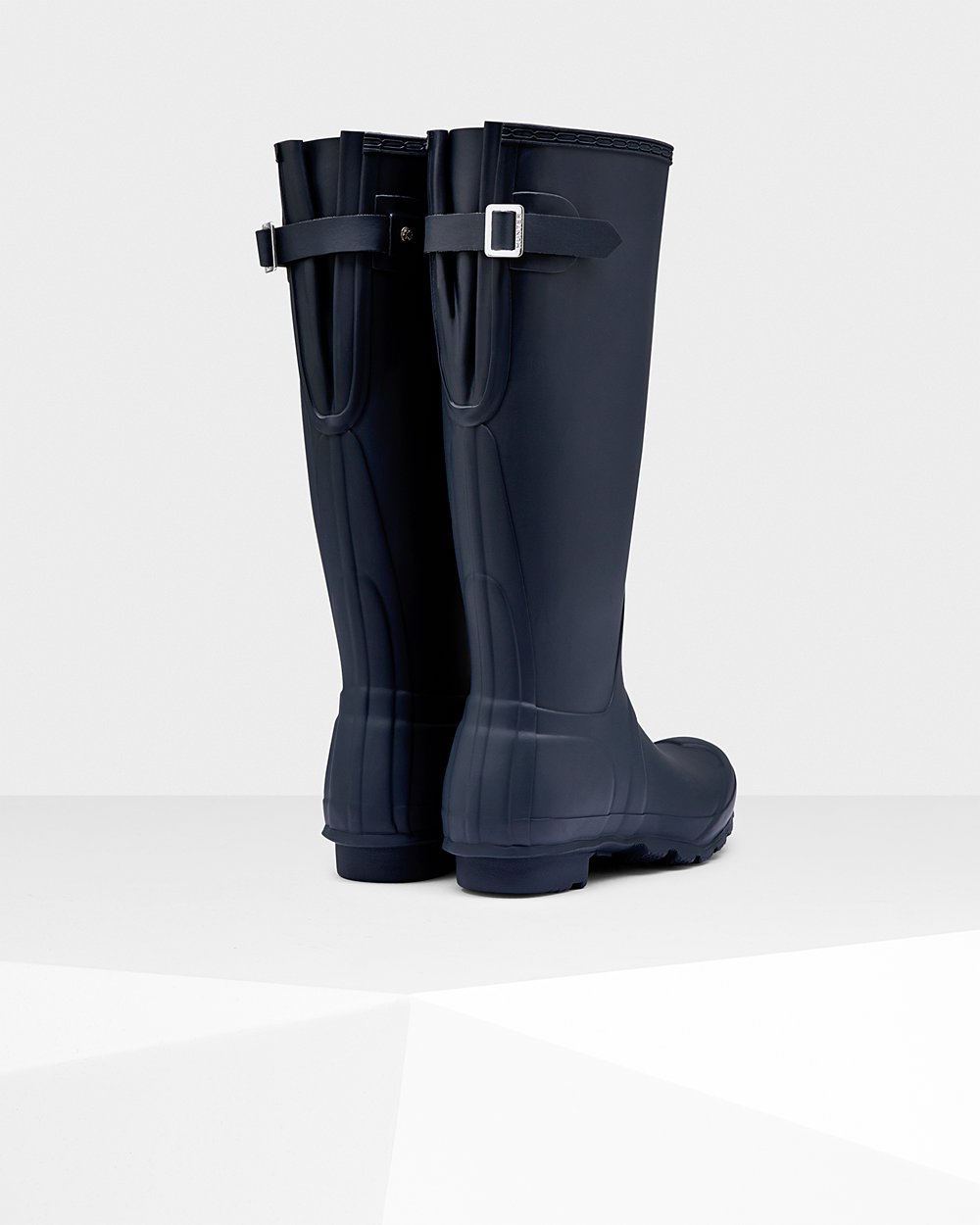Galochas Altas Hunter Feminina Azul Marinho - Original Back Adjustable - 48FARIKSQ